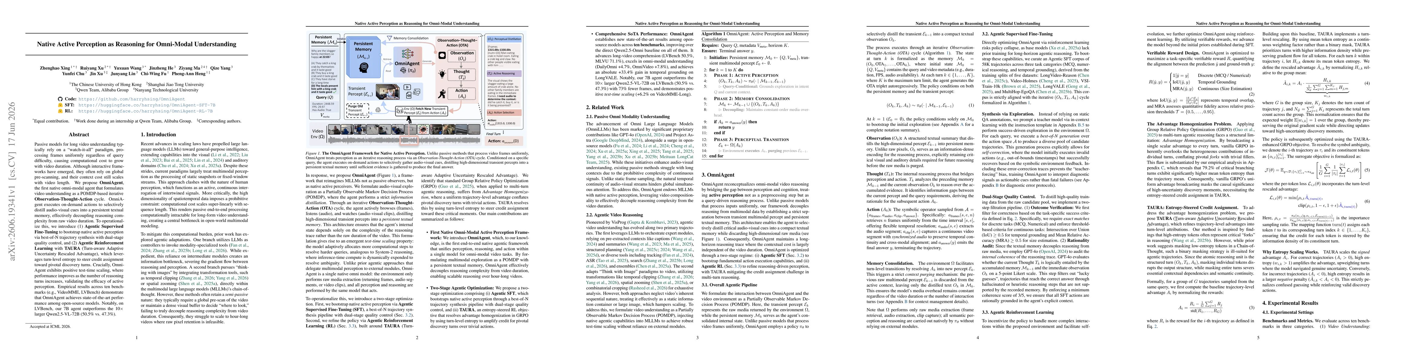 Thumbnail for Native Active Perception as Reasoning for Omni-Modal Understanding