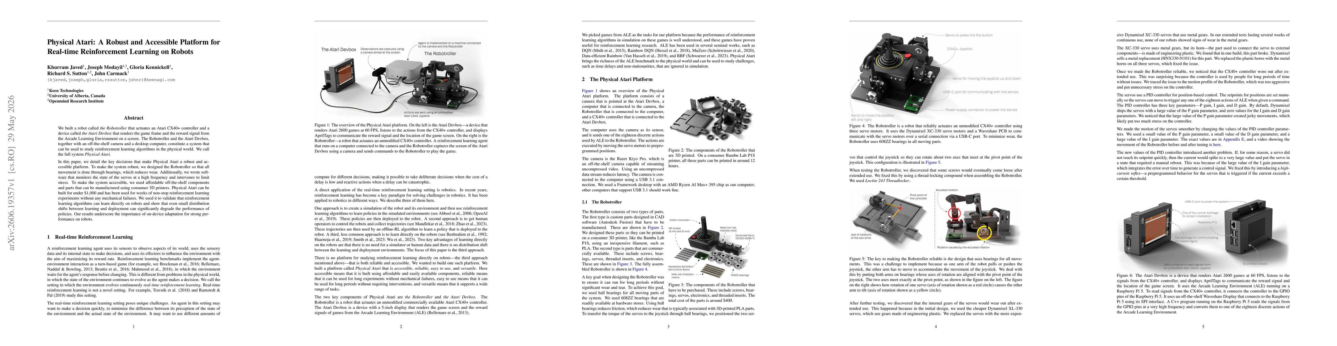 Thumbnail for Physical Atari: A Robust and Accessible Platform for Real-time Reinforcement Learning on Robots