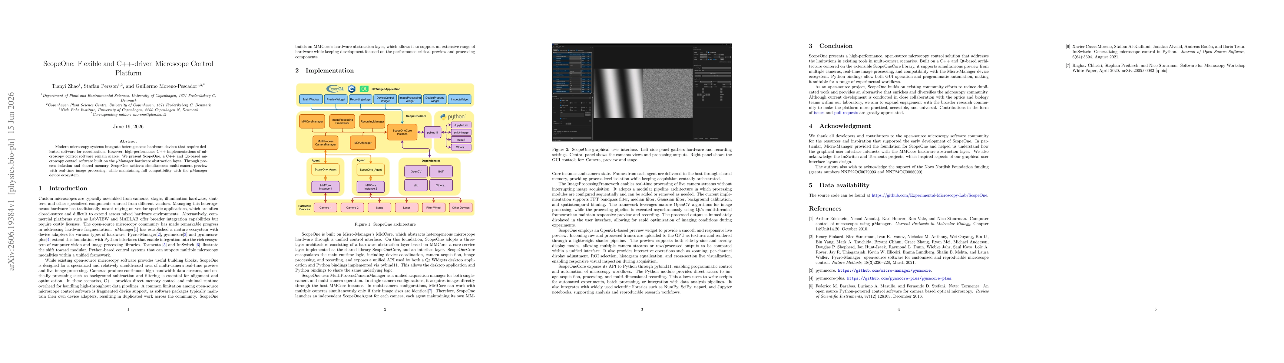 Thumbnail for ScopeOne: Flexible and C++-driven Microscope Control Platform