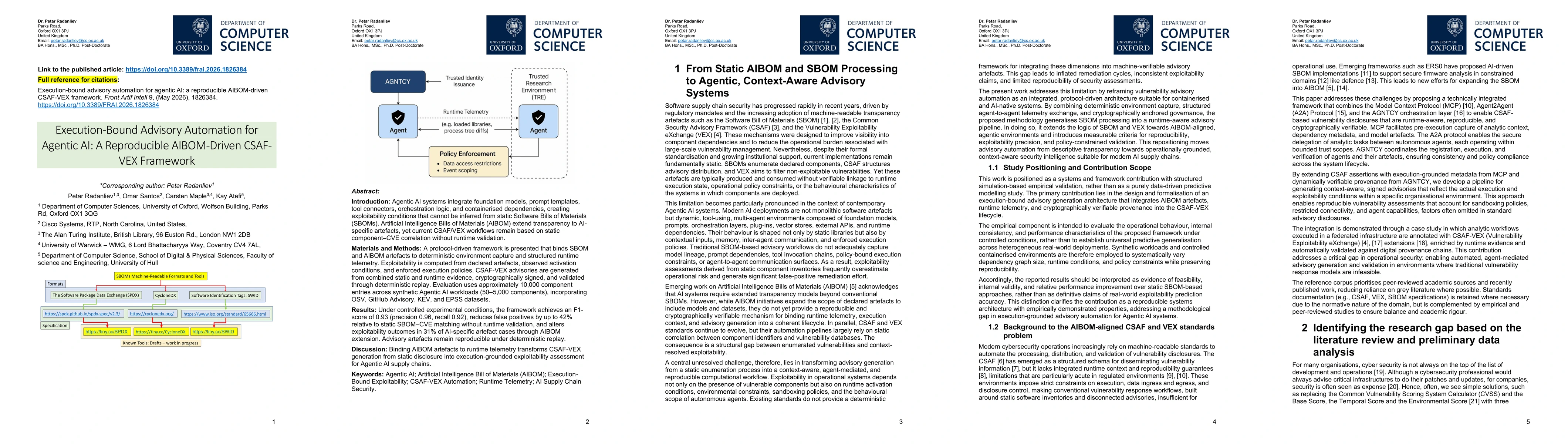 Thumbnail for Execution-bound advisory automation for agentic AI: a reproducible AIBOM-driven CSAF-VEX framework