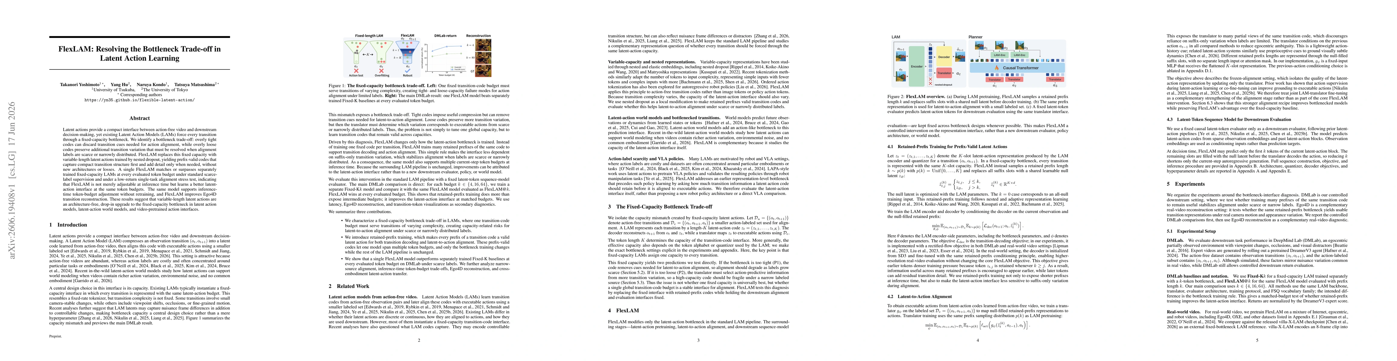 Thumbnail for FlexLAM: Resolving the Bottleneck Trade-off in Latent Action Learning