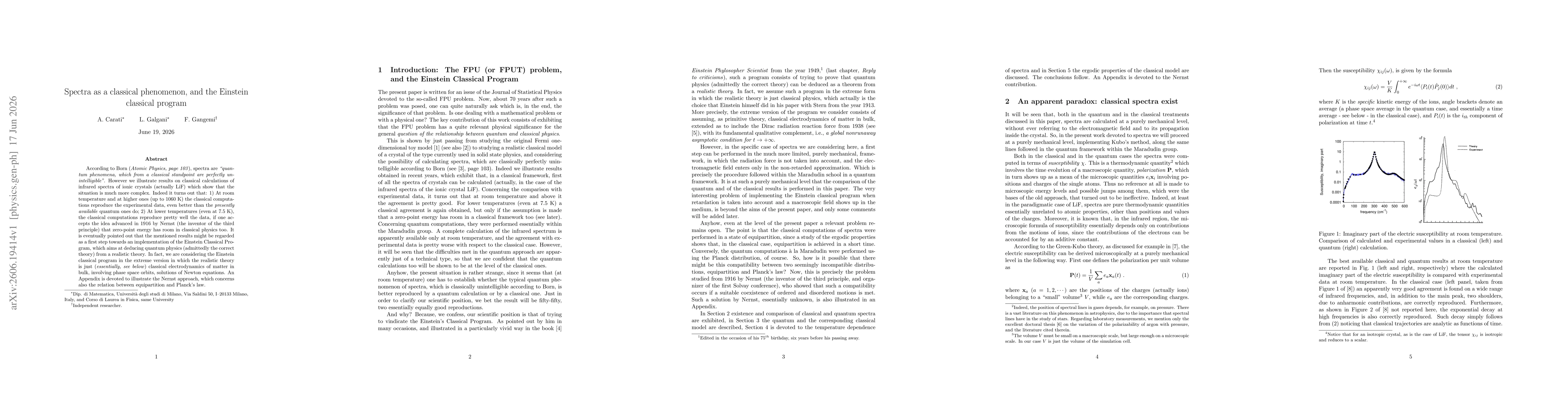 Thumbnail for Spectra as a classical phenomenon, and the Einstein classical program