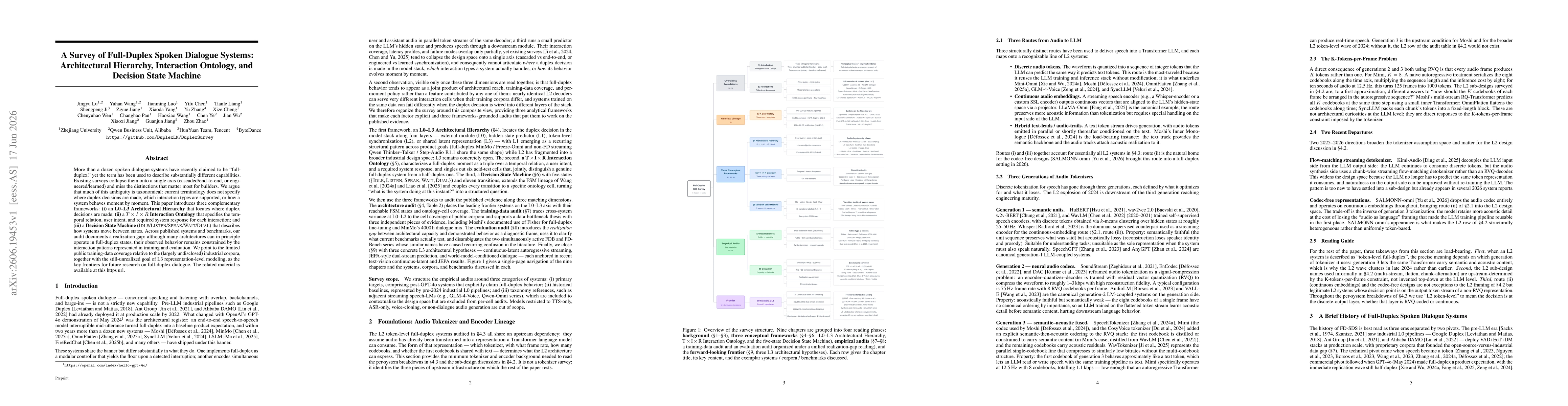 Thumbnail for A Survey of Full-Duplex Spoken Dialogue Systems: Architectural Hierarchy, Interaction Ontology, and Decision State Machine