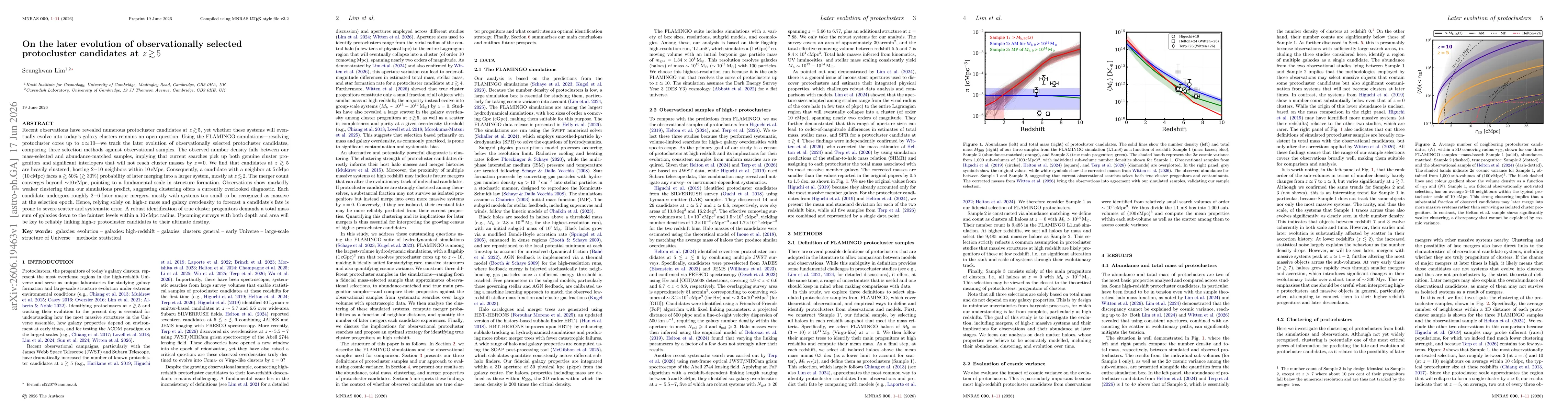 Thumbnail for On the later evolution of observationally selected protocluster candidates at $z\,{\gtrsim}\,5$