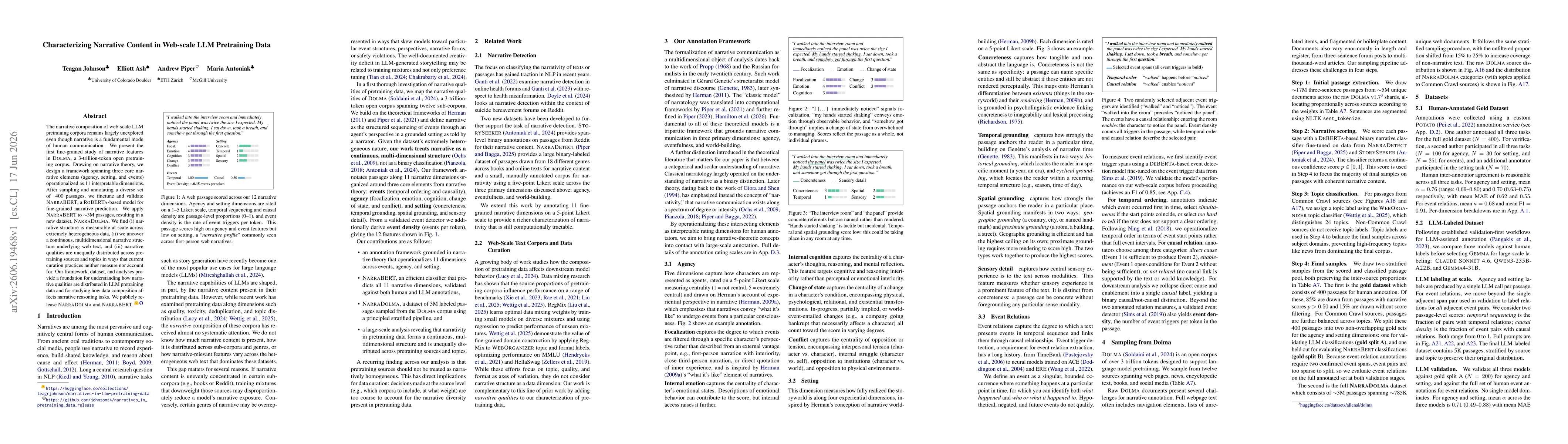 Thumbnail for Characterizing Narrative Content in Web-scale LLM Pretraining Data