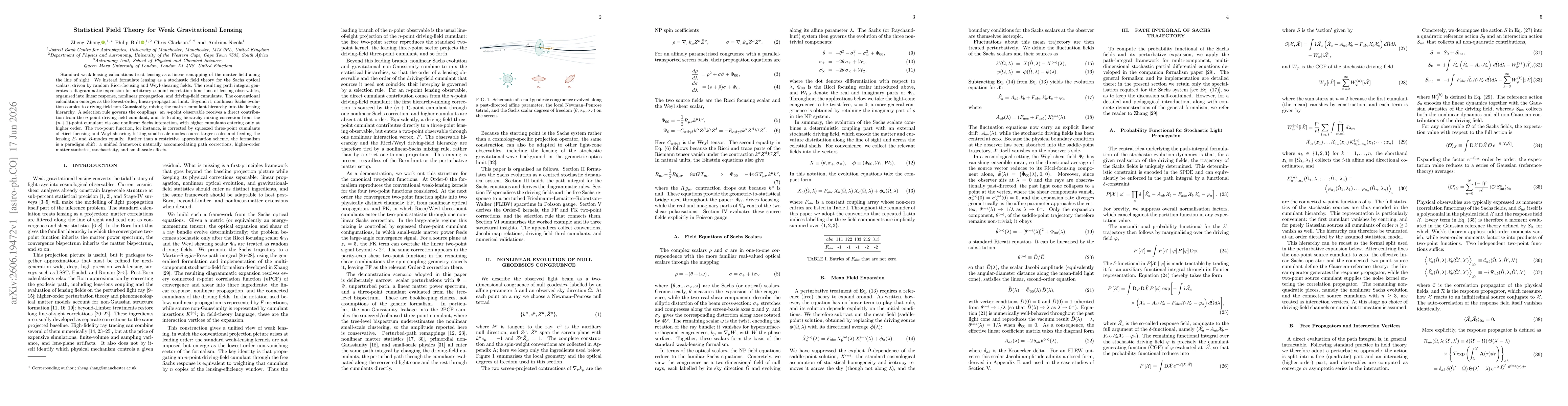 Thumbnail for Statistical Field Theory for Weak Gravitational Lensing