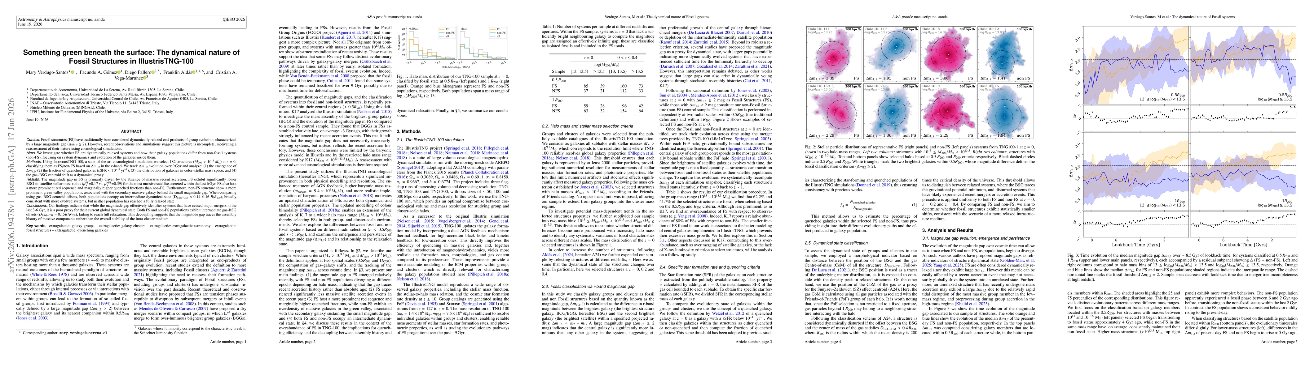 Thumbnail for Something green beneath the surface: The dynamical nature of Fossil Structures in IllustrisTNG-100