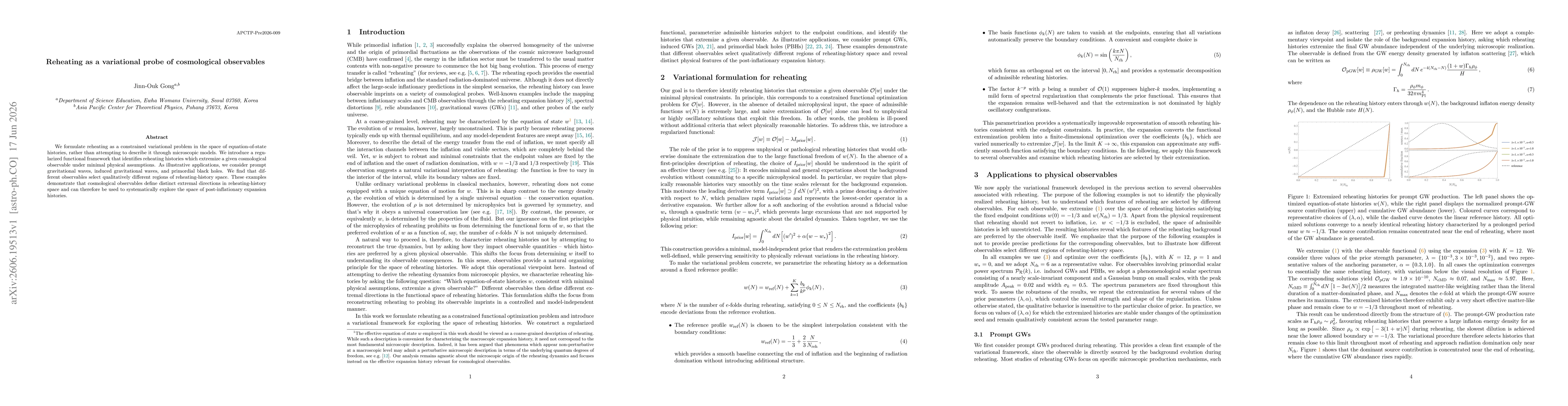 Thumbnail for Reheating as a variational probe of cosmological observables