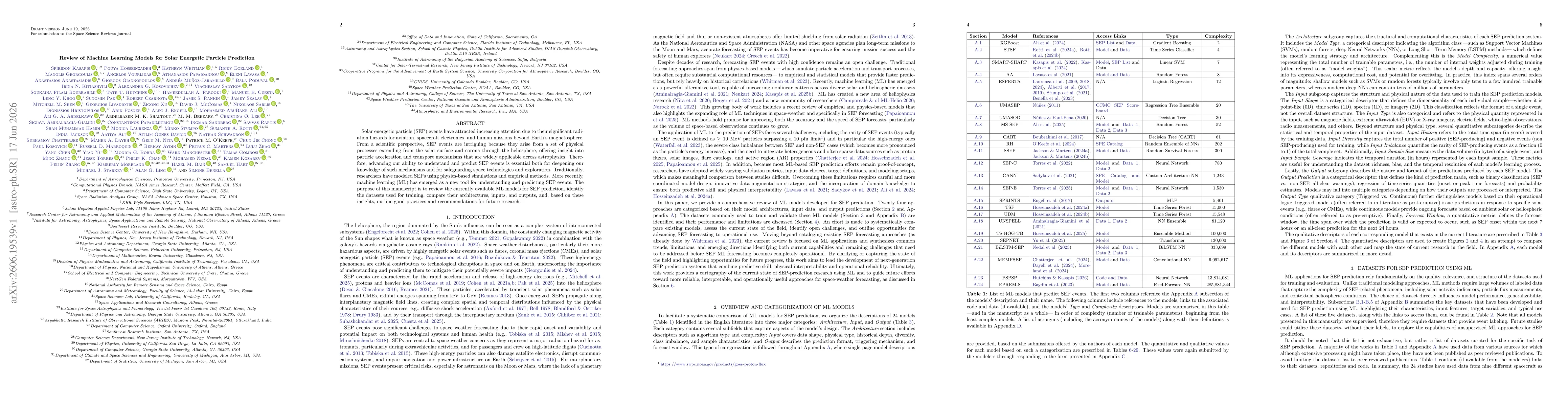 Thumbnail for Review of Machine Learning Models for Solar Energetic Particle Prediction