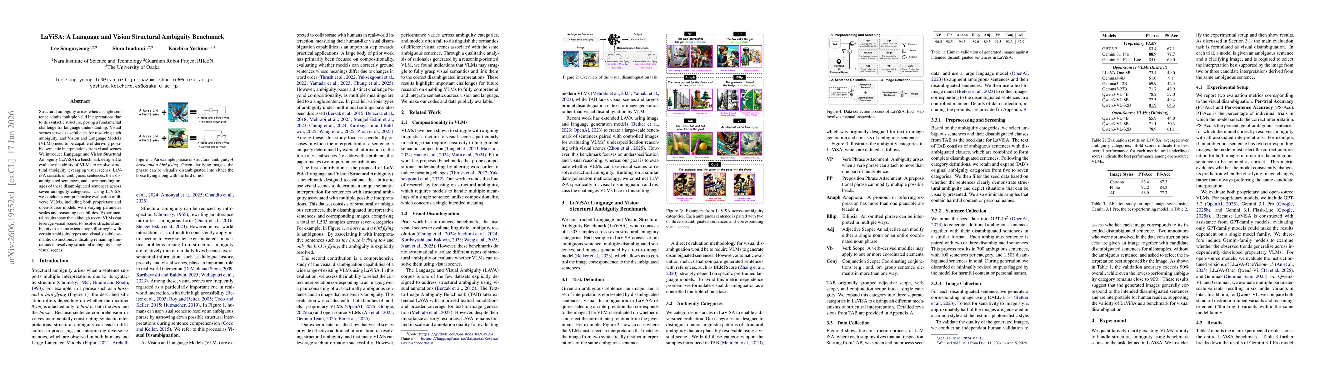 Thumbnail for LaViSA: A Language and Vision Structural Ambiguity Benchmark