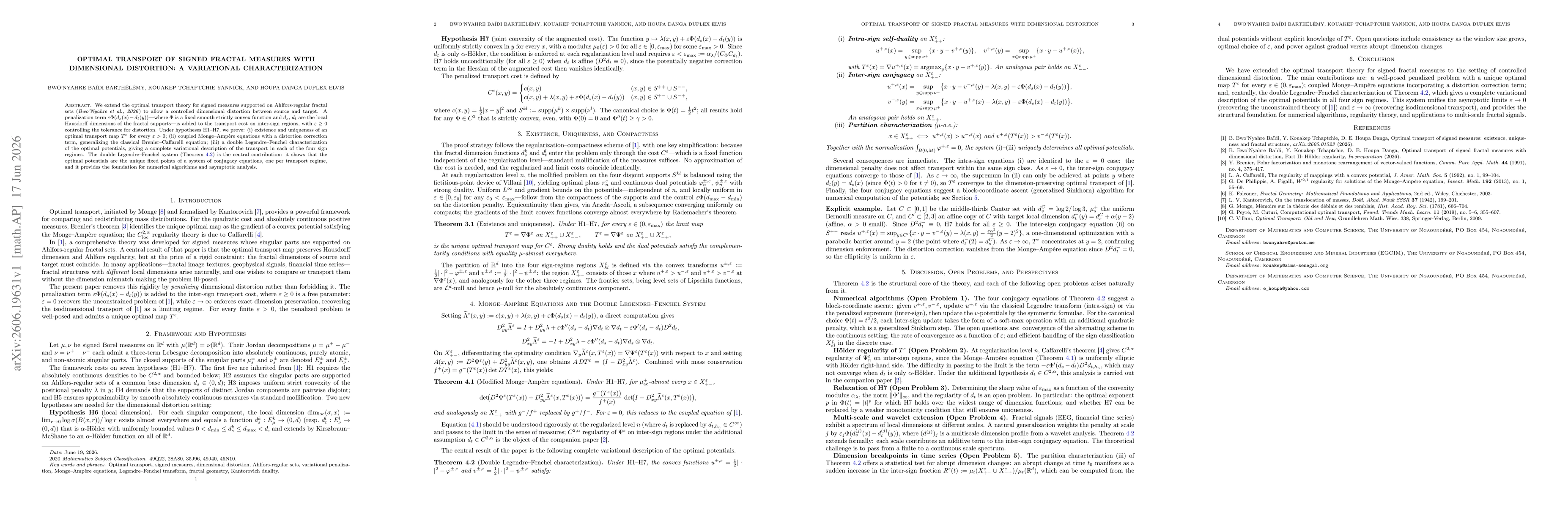 Thumbnail for Optimal transport of signed fractal measures with dimensional distortion: a variational characterization