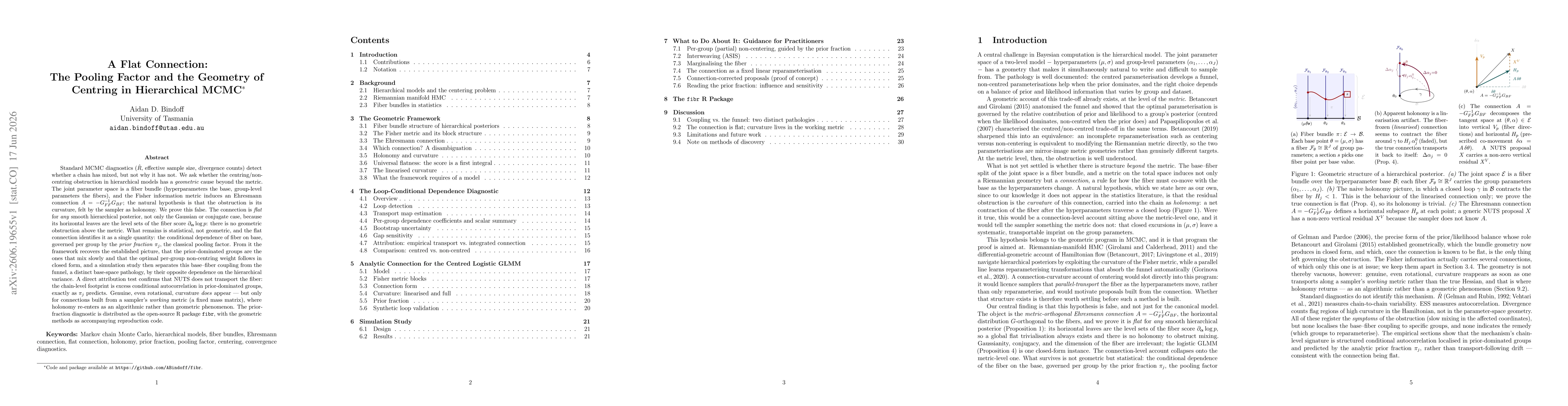 Thumbnail for A Flat Connection: The Pooling Factor and the Geometry of Centring in Hierarchical MCMC