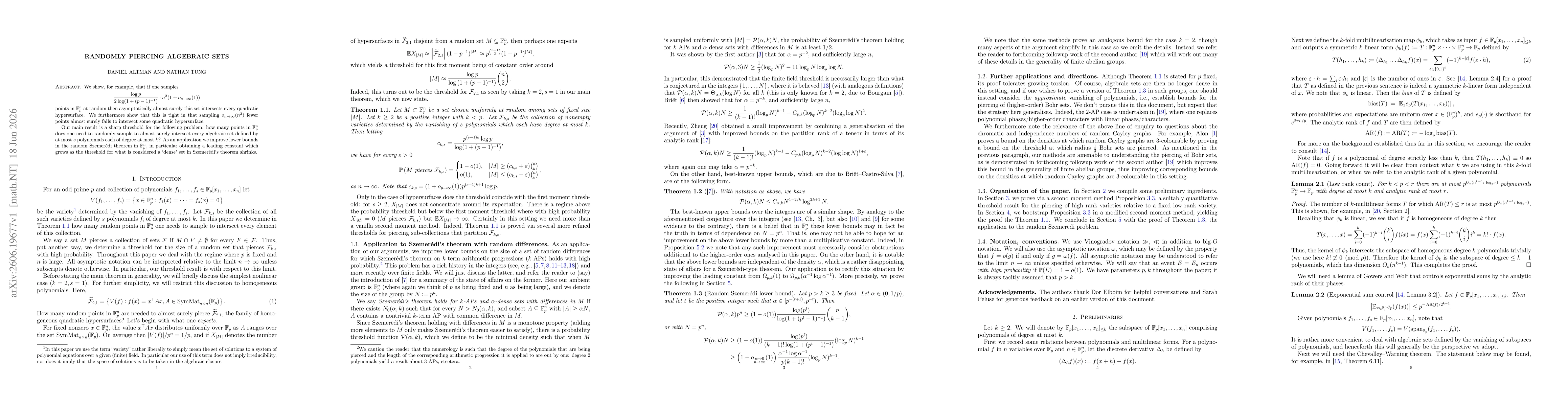Thumbnail for Randomly piercing algebraic sets