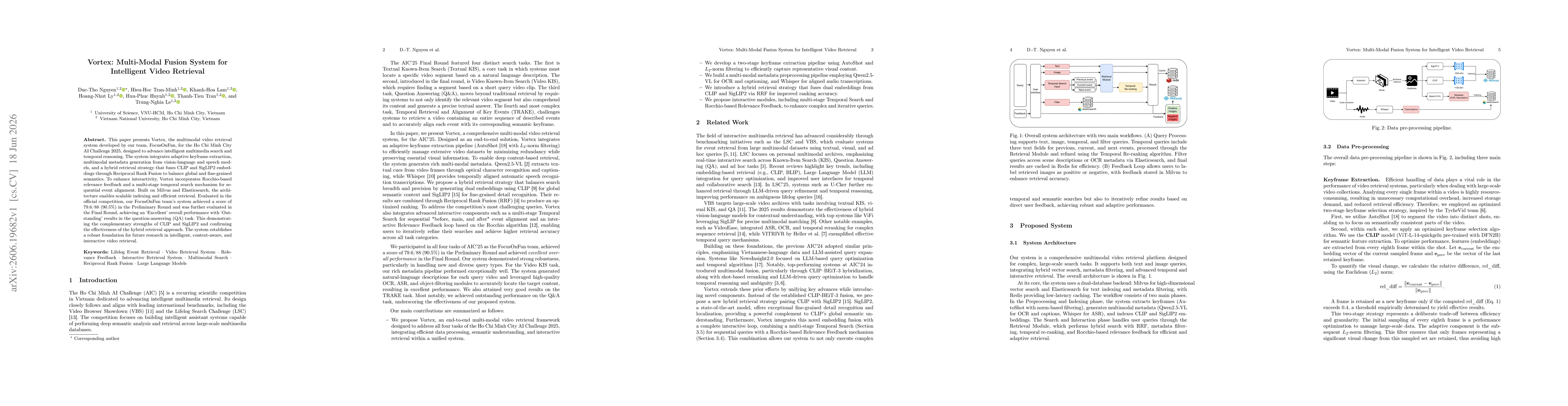 Thumbnail for Vortex: Multi-Modal Fusion System for Intelligent Video Retrieval