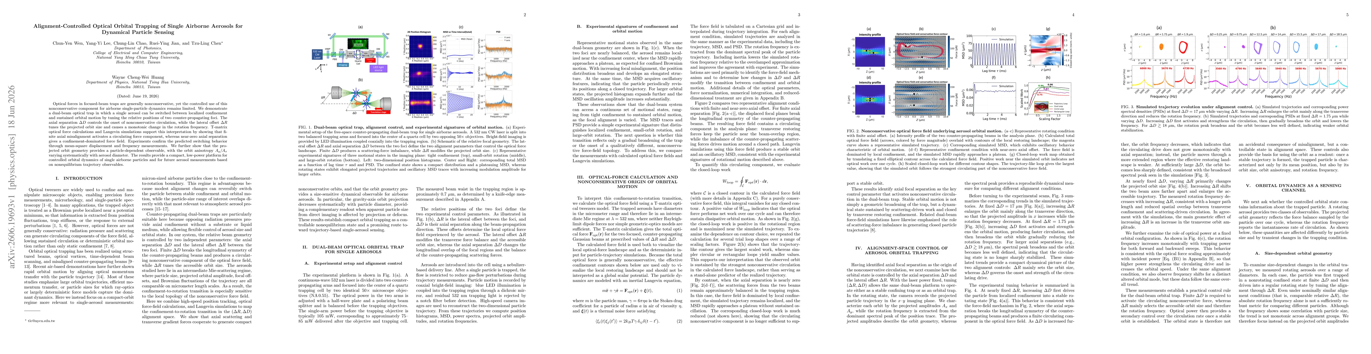 Thumbnail for Alignment-Controlled Optical Orbital Trapping of Single Airborne Aerosols for Dynamical Particle Sensing