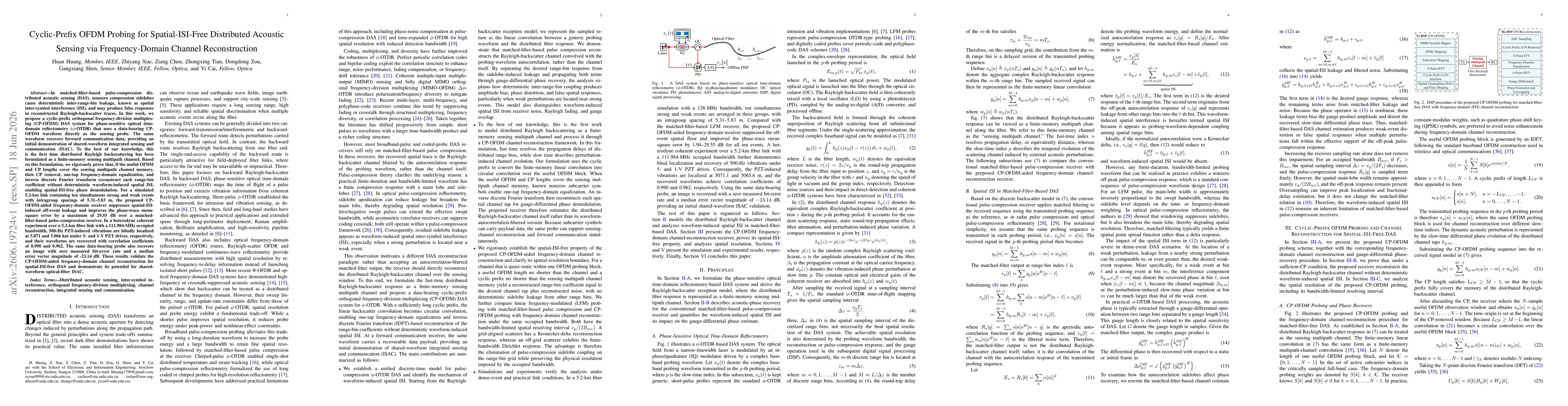 Thumbnail for Cyclic-Prefix OFDM Probing for Spatial-ISI-Free Distributed Acoustic Sensing via Frequency-Domain Channel Reconstruction