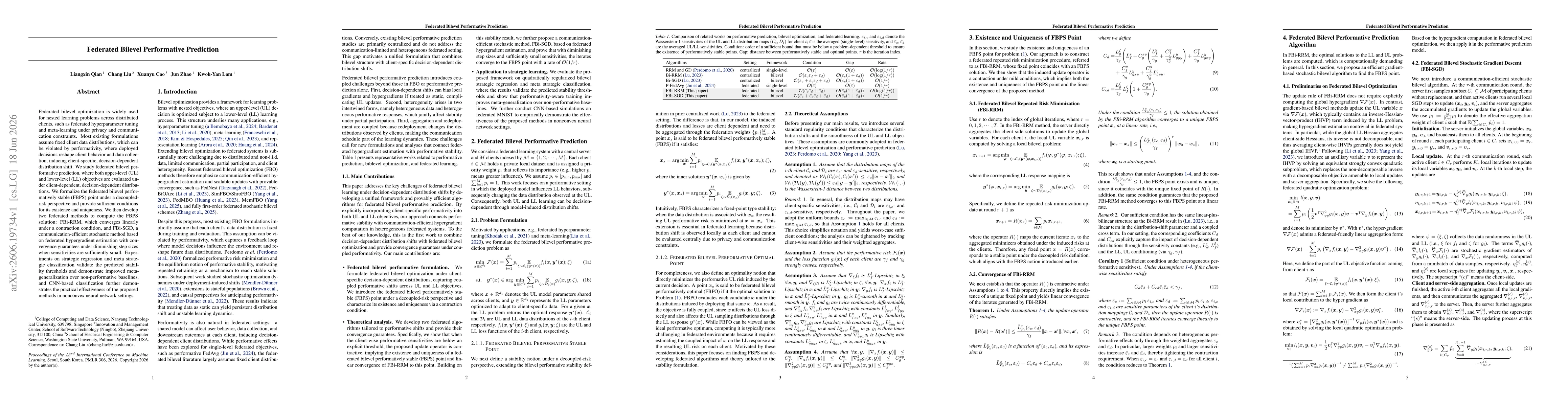 Thumbnail for Federated Bilevel Performative Prediction
