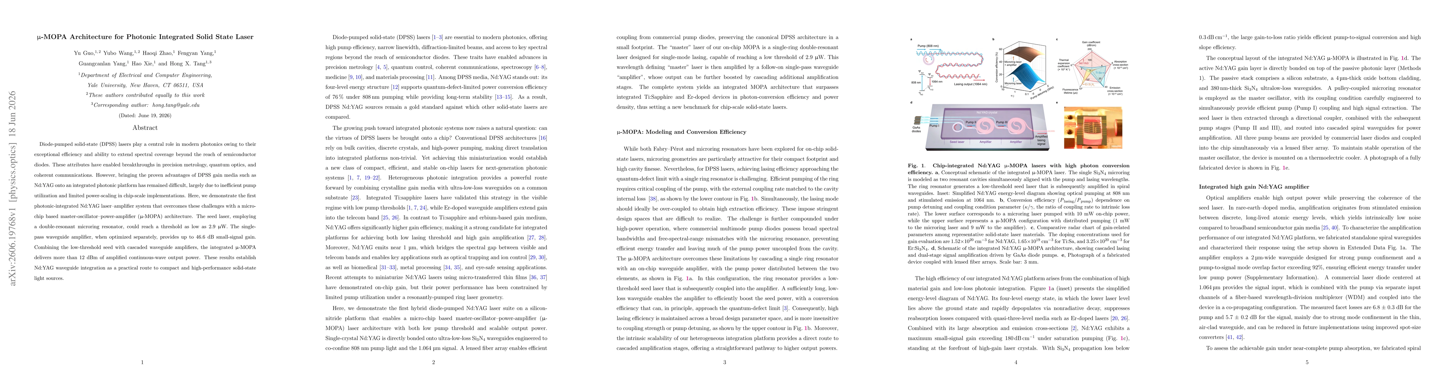 Thumbnail for μ-MOPA Architecture for Photonic Integrated Solid State Laser