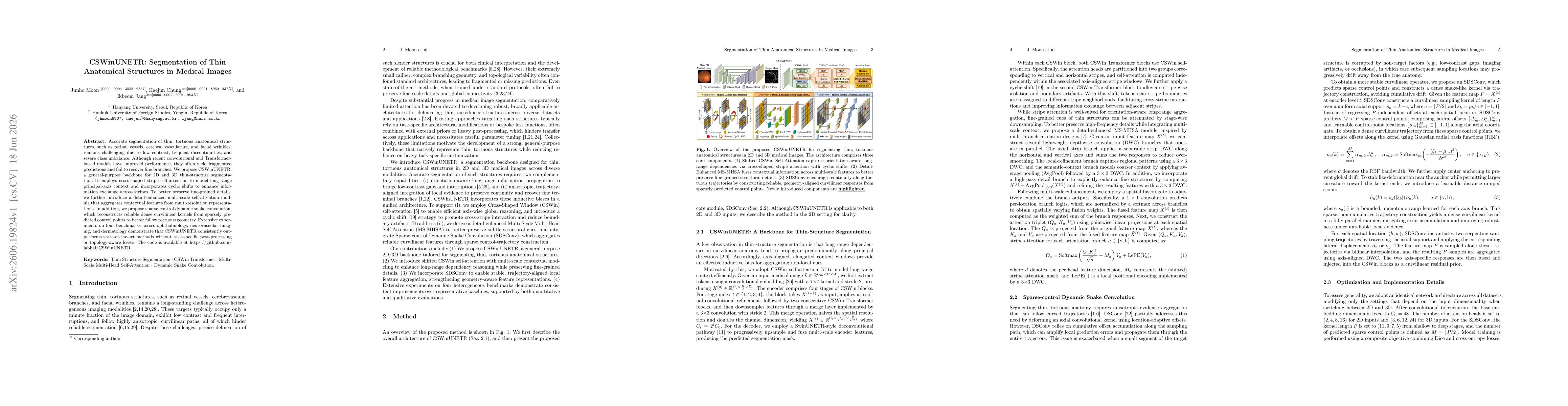 Thumbnail for CSWinUNETR: Segmentation of Thin Anatomical Structures in Medical Images