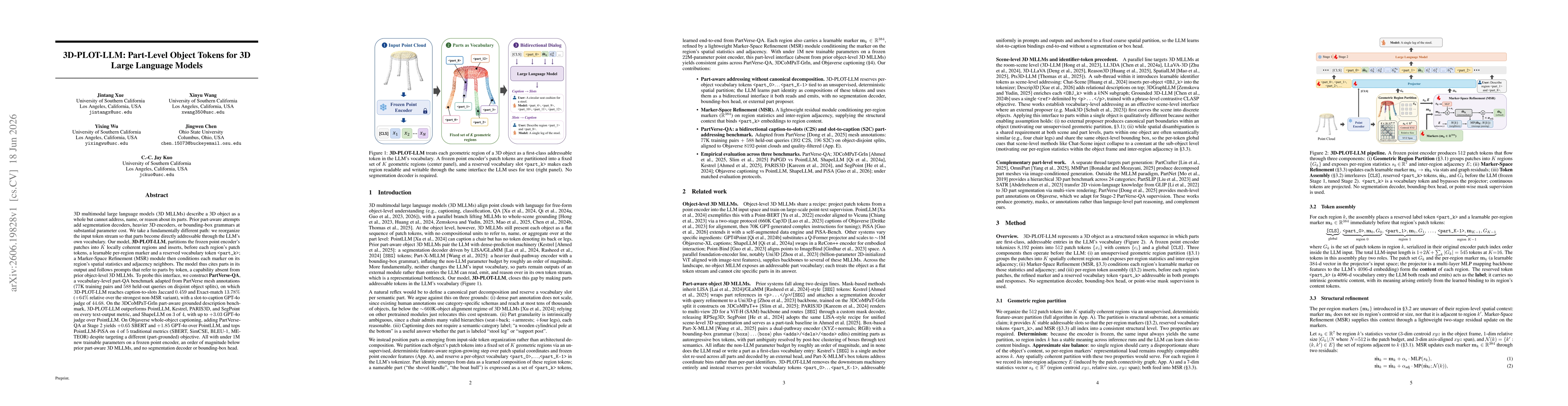 Thumbnail for 3D-PLOT-LLM: Part-Level Object Tokens for 3D Large Language Models