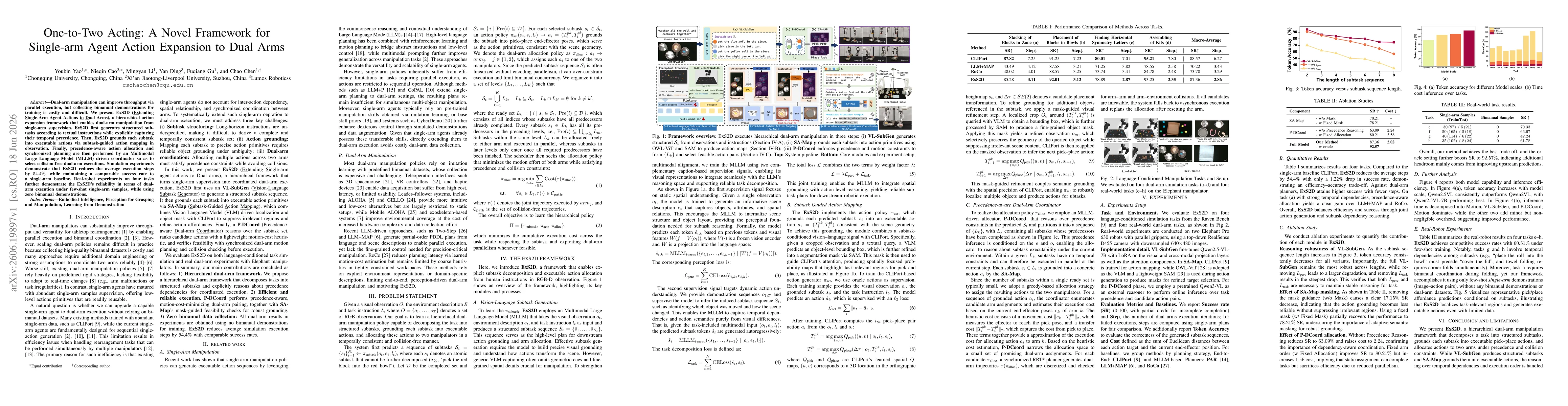 Thumbnail for One-to-Two Acting: A Novel Framework for Single-arm Agent Action Expansion to Dual Arms