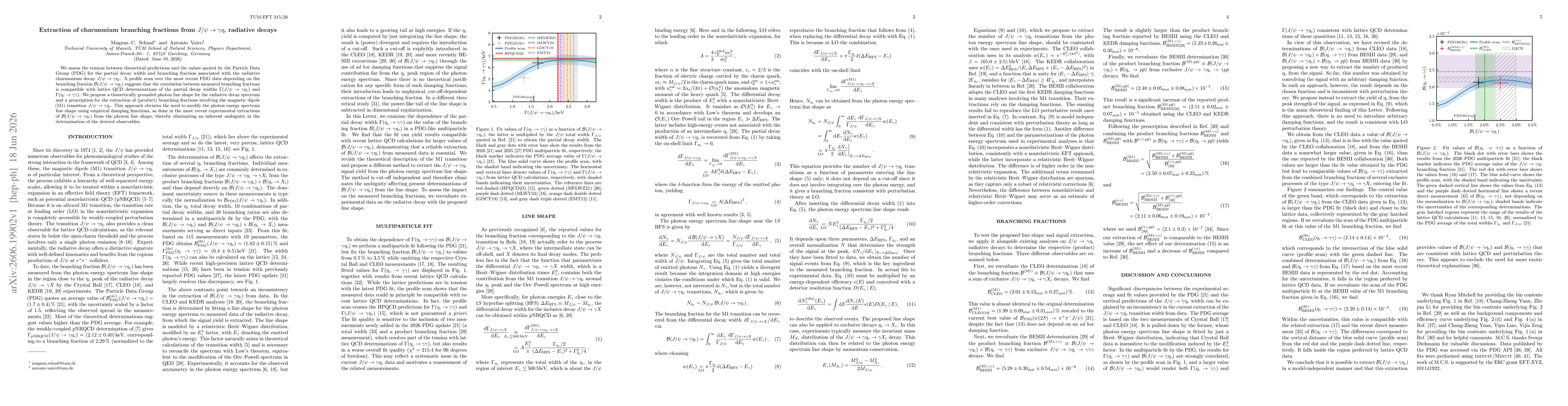Thumbnail for Extraction of charmonium branching fractions from $J/ψ\toγη_c$ radiative decays