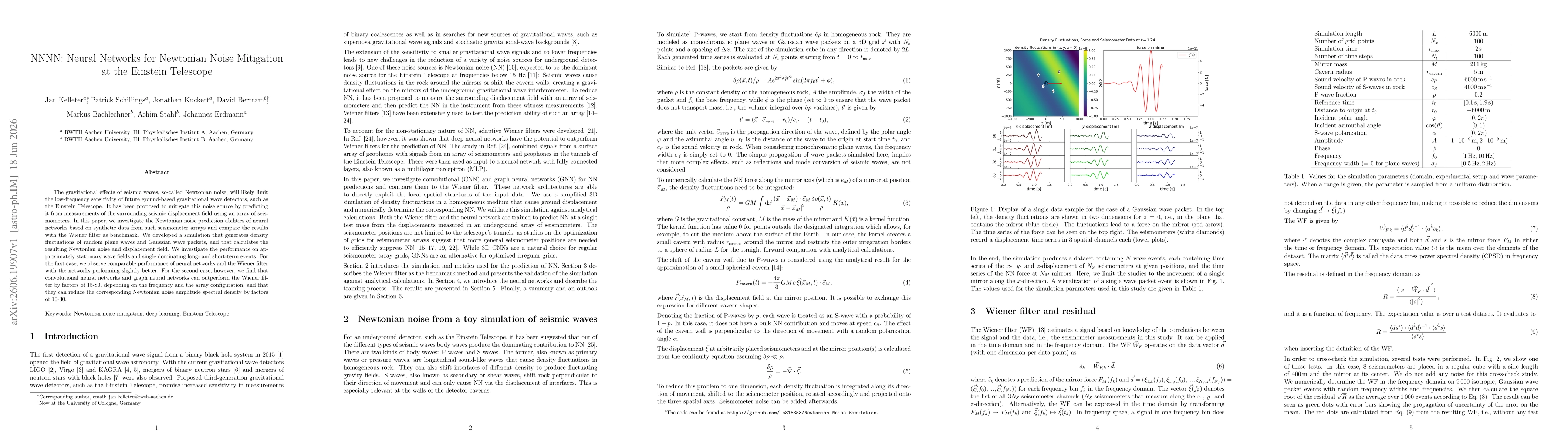 Thumbnail for NNNN: Neural Networks for Newtonian Noise Mitigation at the Einstein Telescope