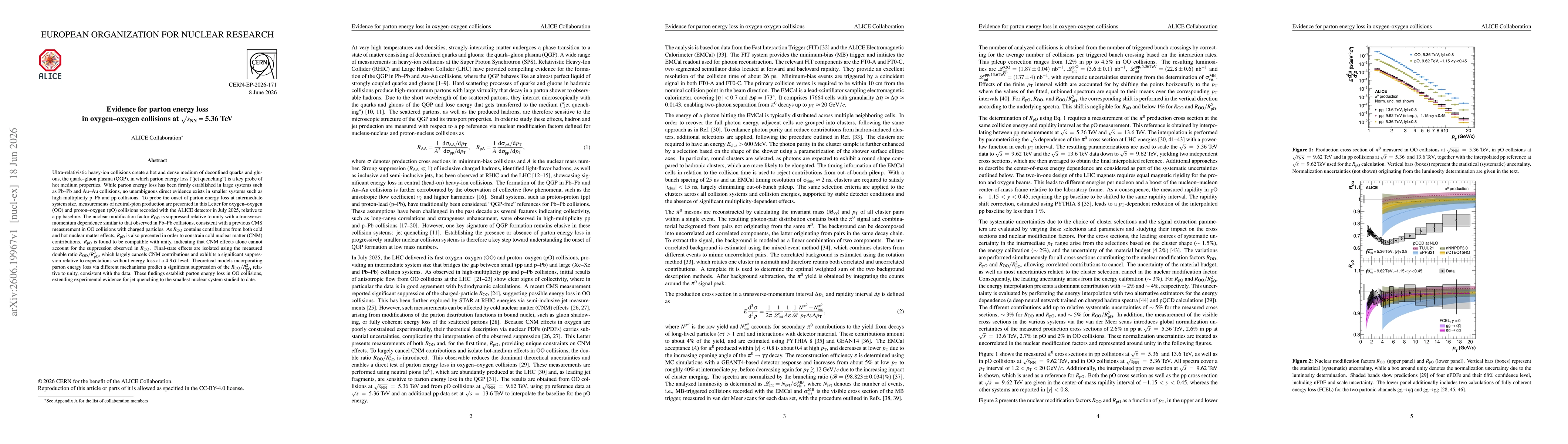 Thumbnail for Evidence for parton energy loss in oxygen$-$oxygen collisions at $\mathbf{\sqrt{s_{\rm NN}}=5.36}$ TeV