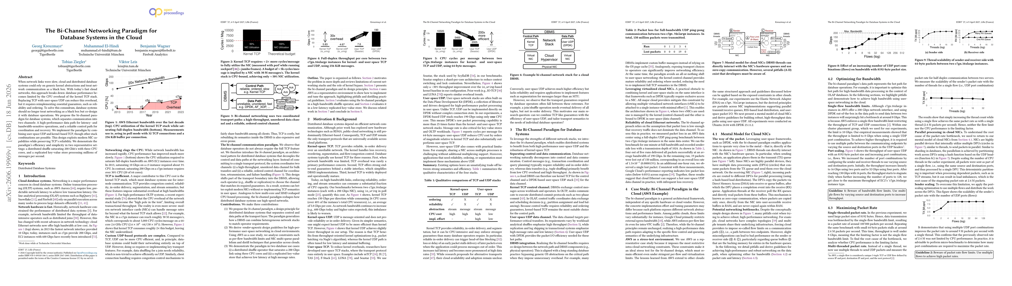 Thumbnail for The Bi-Channel Networking Paradigm for Database Systems in the Cloud