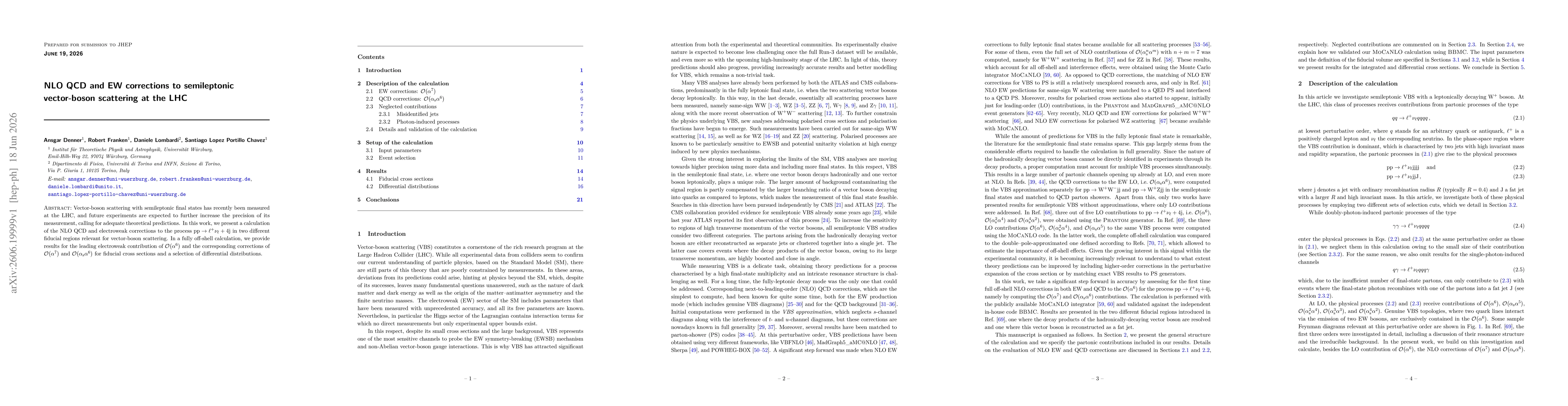 Thumbnail for NLO QCD and EW corrections to semileptonic vector-boson scattering at the LHC