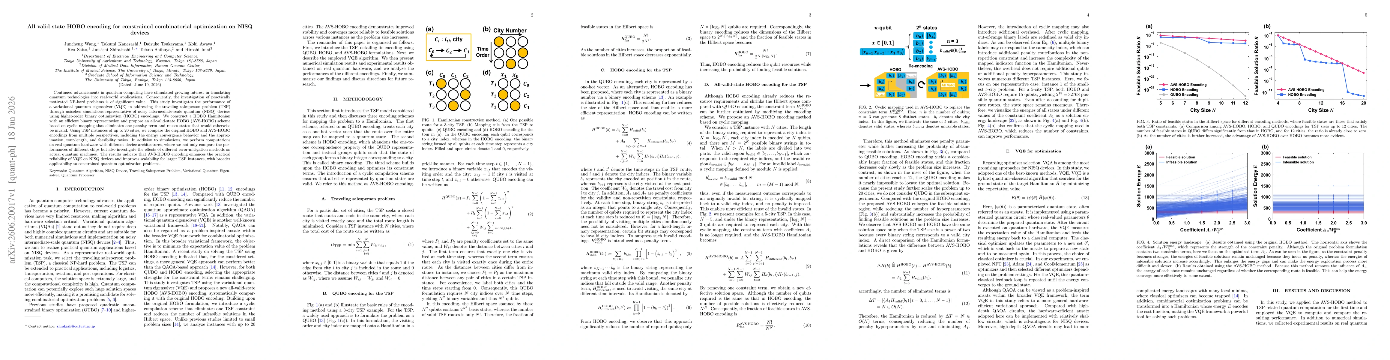 Thumbnail for All-valid-state HOBO encoding for constrained combinatorial optimization on NISQ devices