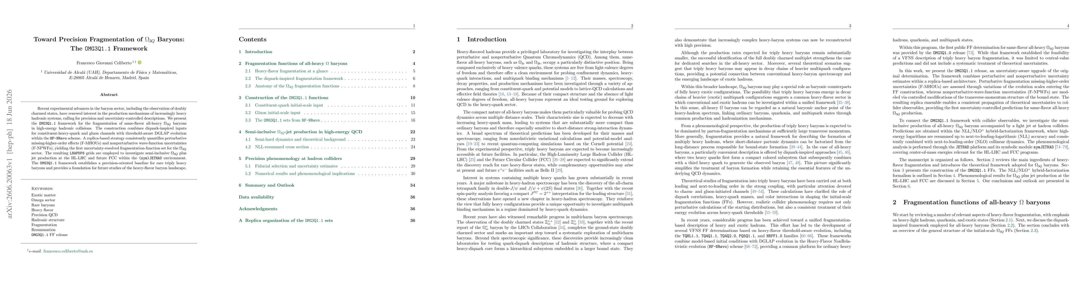 Thumbnail for Toward Precision Fragmentation of $Ω_{3Q}$ Baryons: The OMG3Q1.1 Framework