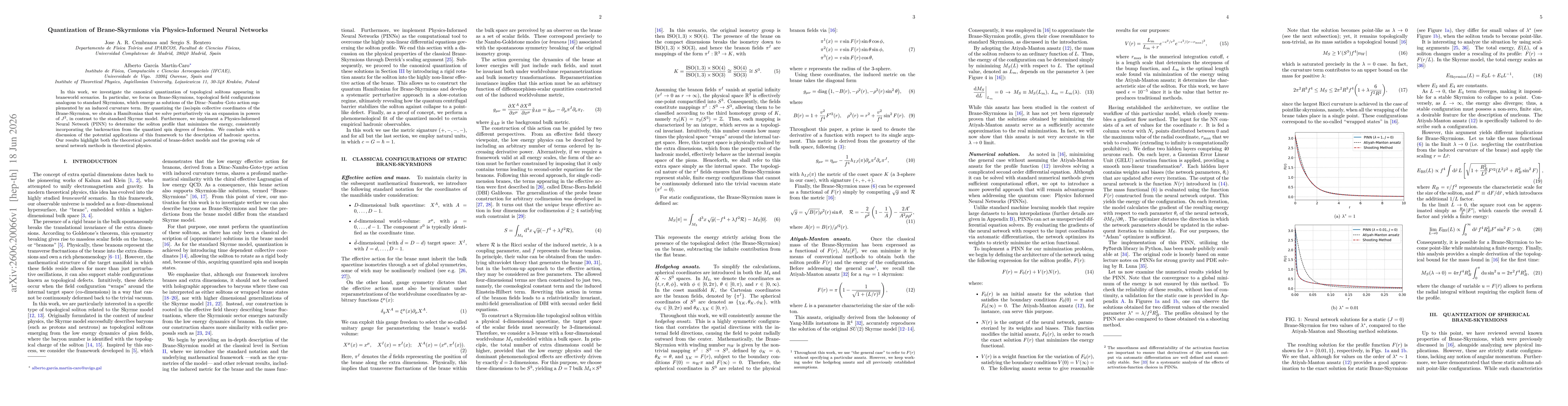 Thumbnail for Quantization of Brane-Skyrmions via Physics-Informed Neural Networks