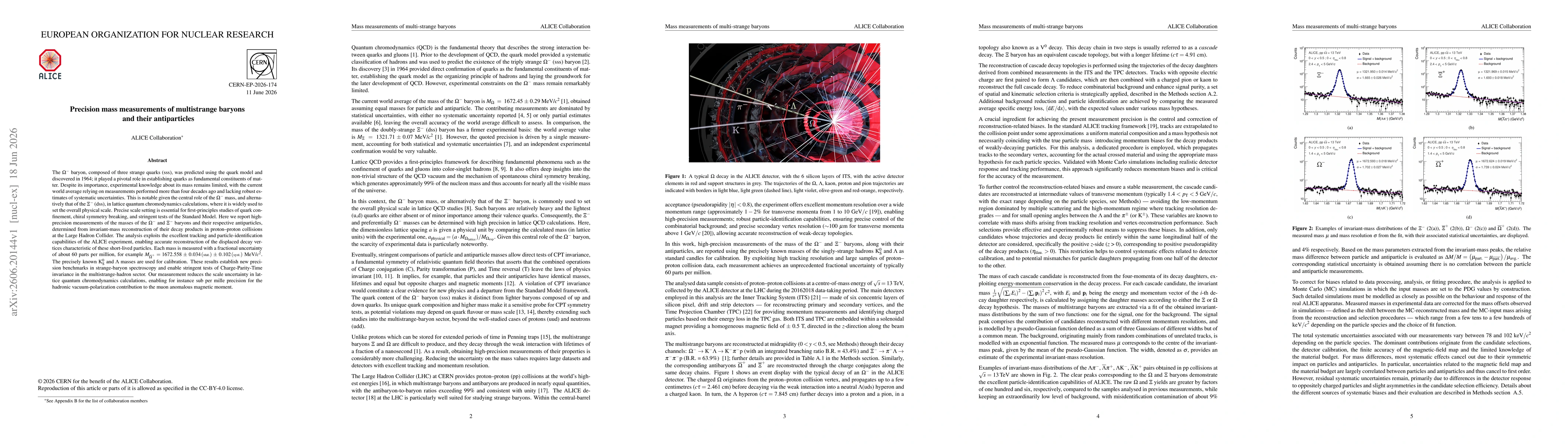 Thumbnail for Precision mass measurements of multistrange baryons and their antiparticles