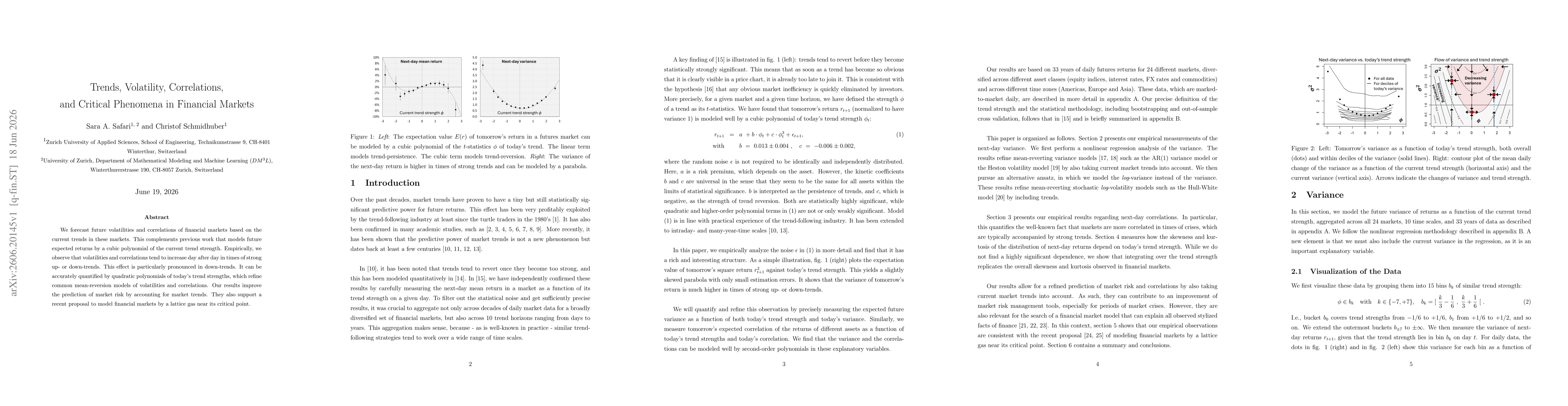 Thumbnail for Trends, Volatility, Correlations, and Critical Phenomena in Financial Markets