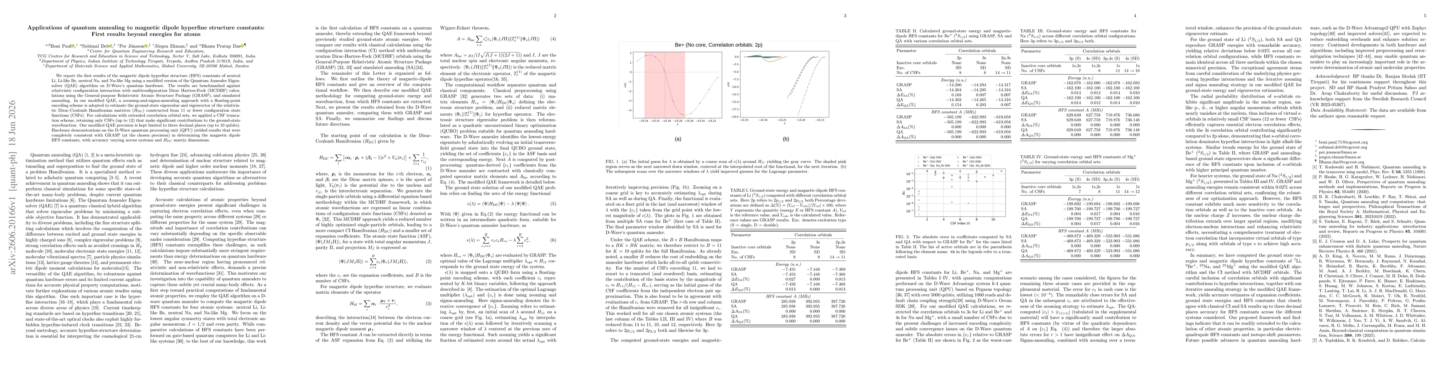 Thumbnail for Applications of quantum annealing to magnetic dipole hyperfine structure constants: First results beyond energies for atoms