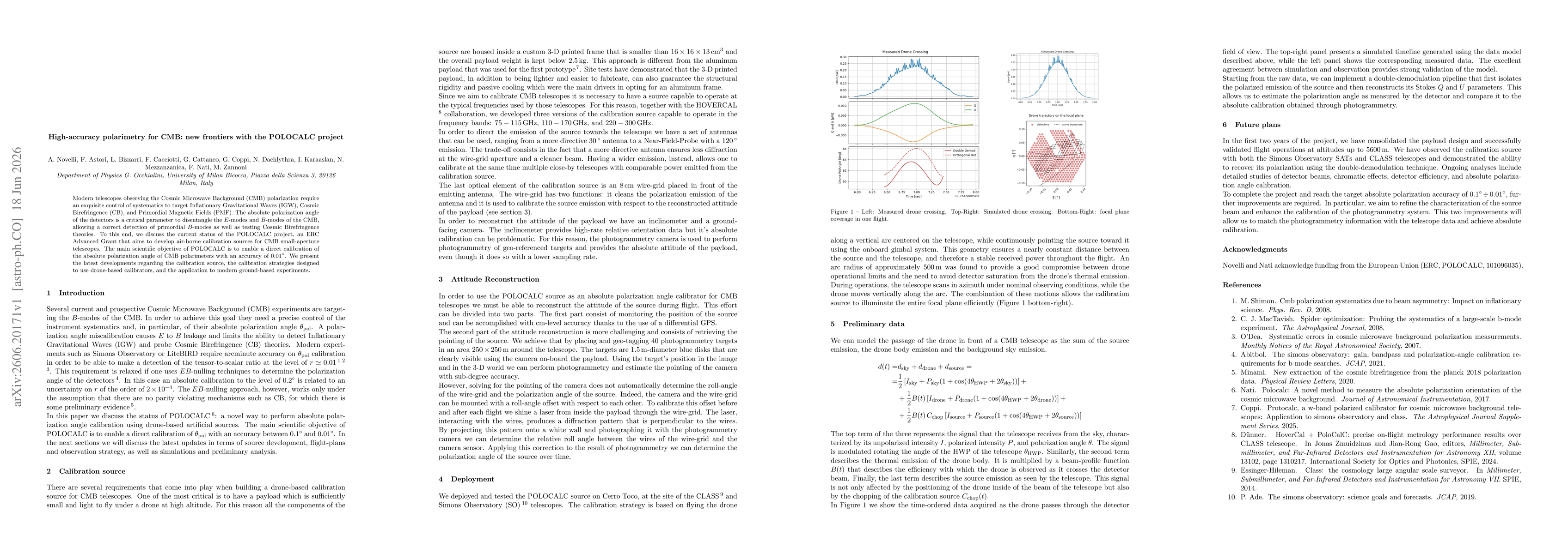 Thumbnail for High-accuracy polarimetry for CMB: new frontiers with the POLOCALC project
