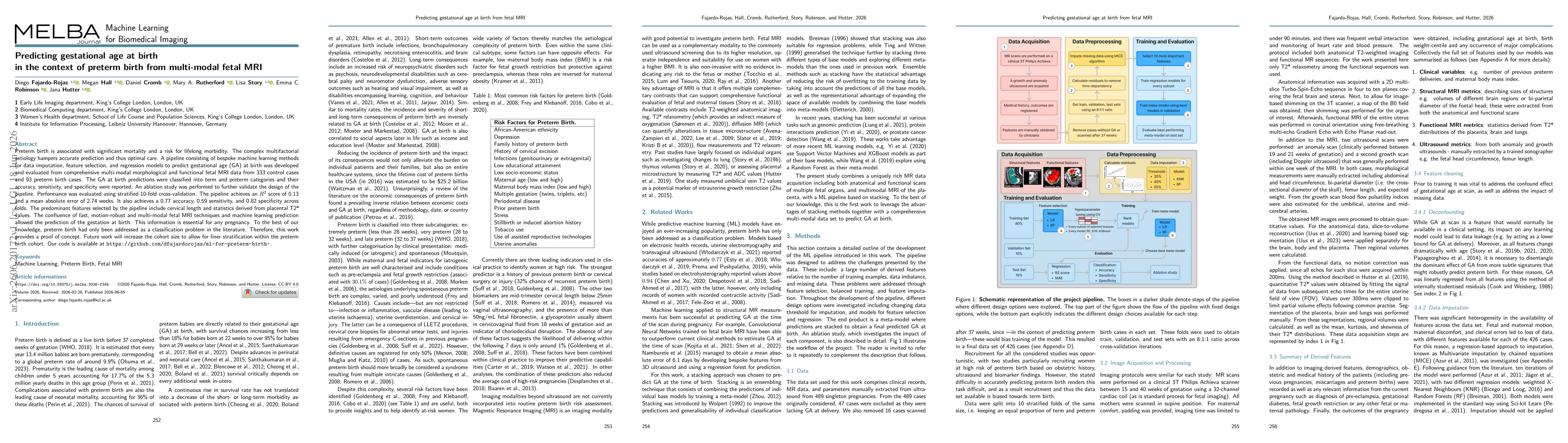 Thumbnail for Predicting gestational age at birth in the context of preterm birth from multi-modal fetal MRI