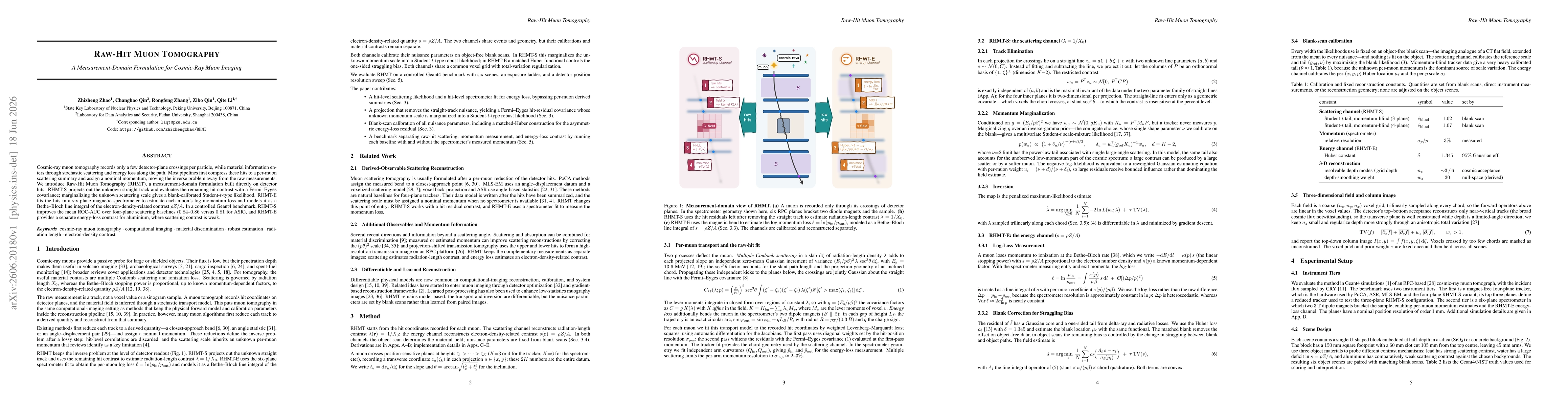 Thumbnail for Raw-Hit Muon Tomography: A Measurement-Domain Formulation for Cosmic-Ray Muon Imaging