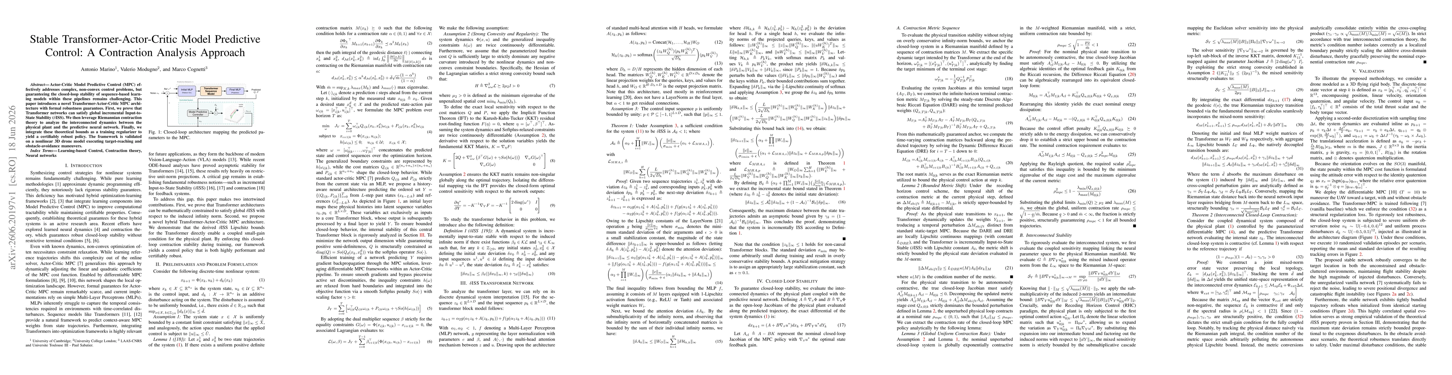 Thumbnail for Stable Transformer-Actor-Critic Model Predictive Control: A Contraction Analysis Approach
