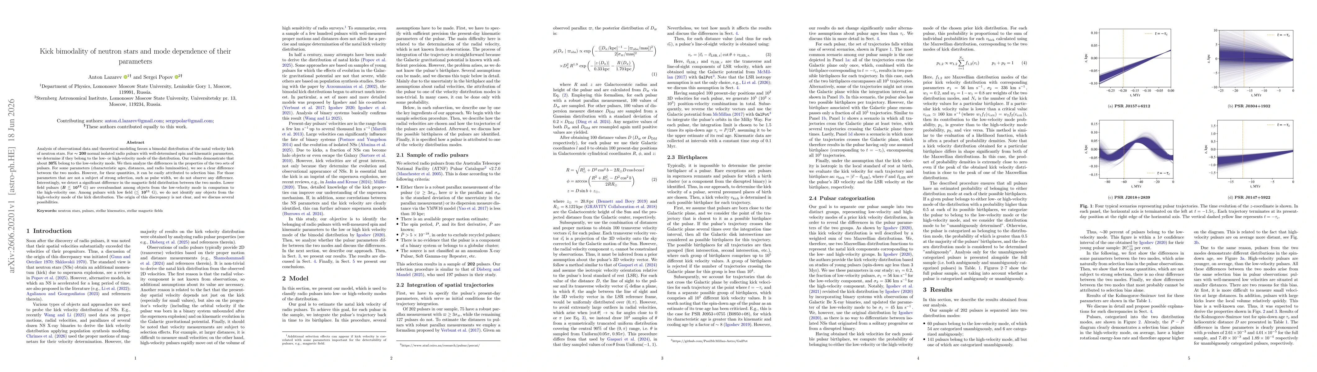 Thumbnail for Kick bimodality of neutron stars and mode dependence of their parameters