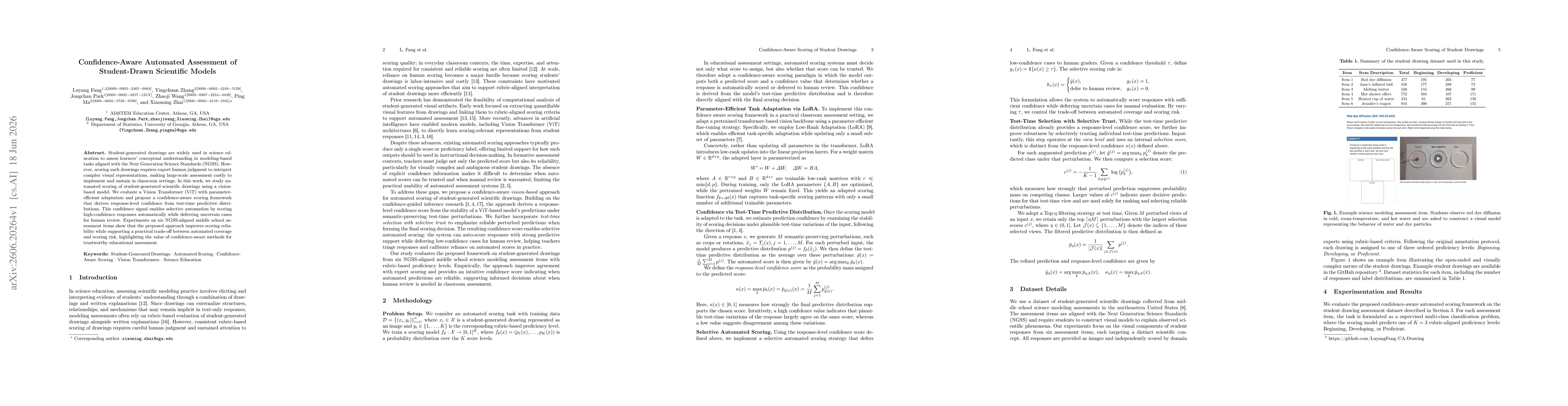 Thumbnail for Confidence-Aware Automated Assessment of Student-Drawn Scientific Models