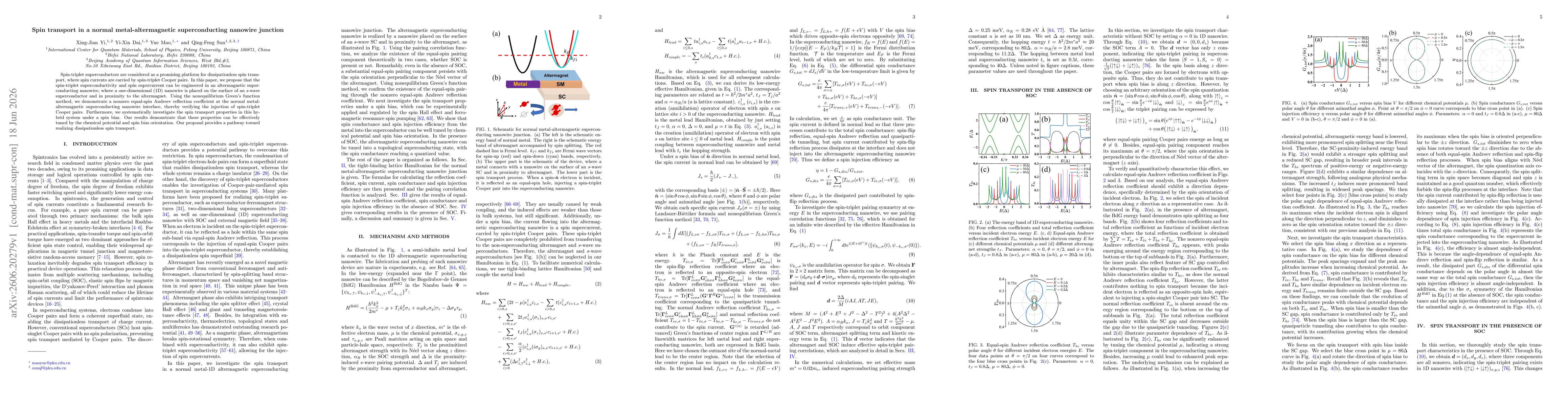 Thumbnail for Spin transport in a normal meta-altermagnetic superconducting nanowire junction