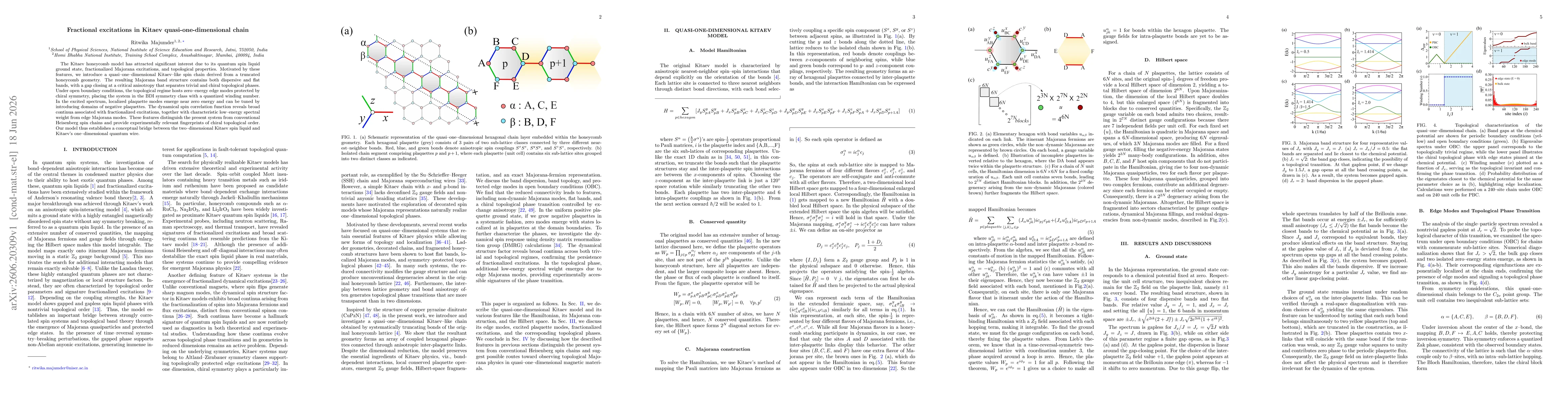 Thumbnail for Fractional excitations in Kitaev quasi-one-dimensional chain
