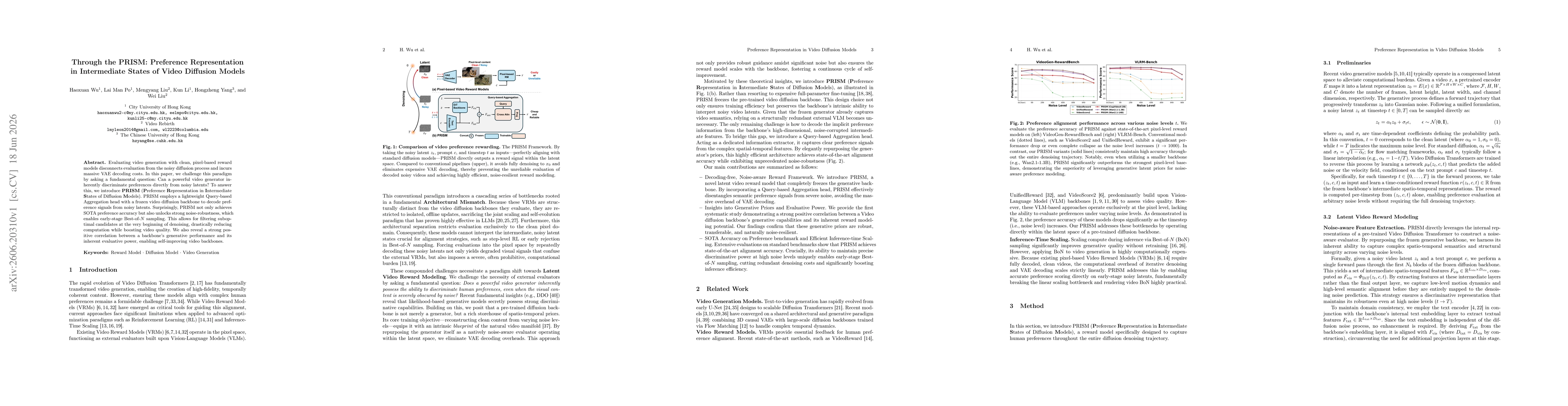 Thumbnail for Through the PRISM: Preference Representation in Intermediate States of Video Diffusion Models