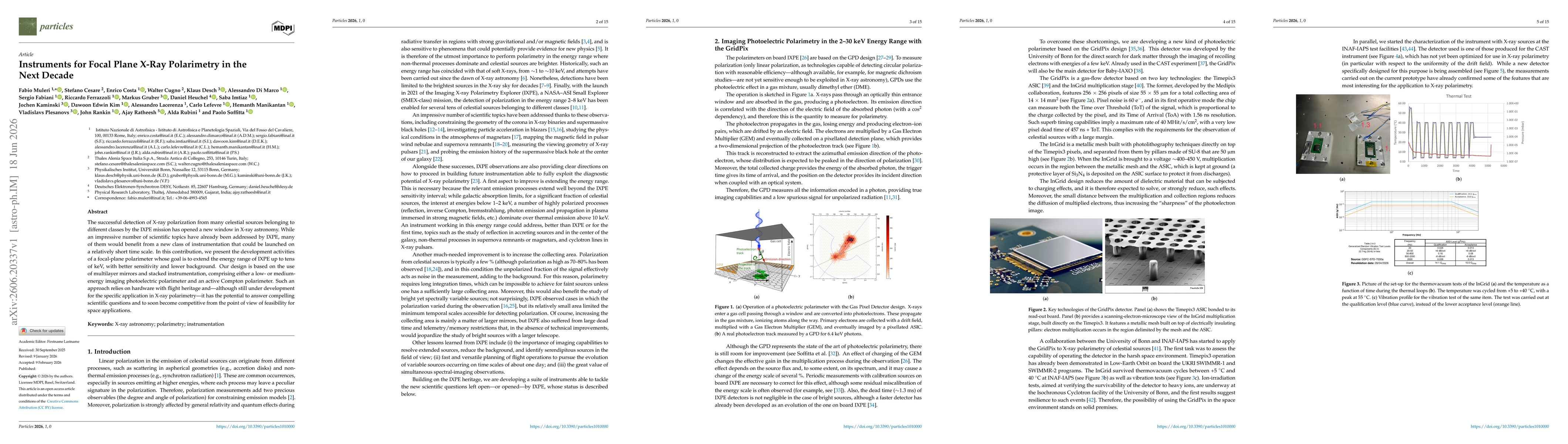 Thumbnail for Instruments for Focal Plane X-Ray Polarimetry in the Next Decade