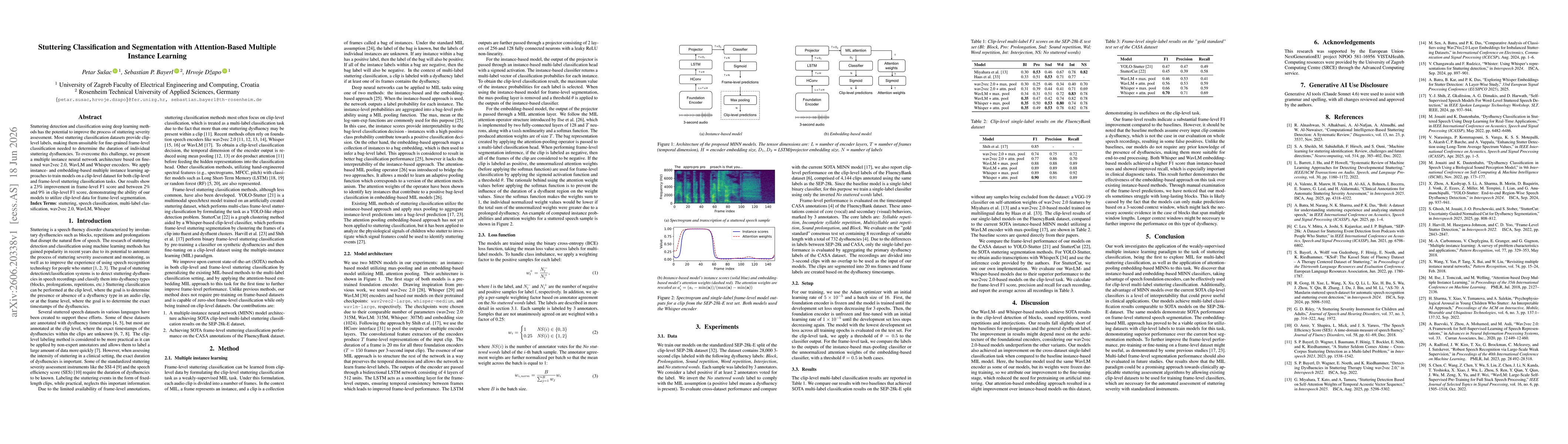 Thumbnail for Stuttering Classification and Segmentation with Attention-Based Multiple Instance Learning