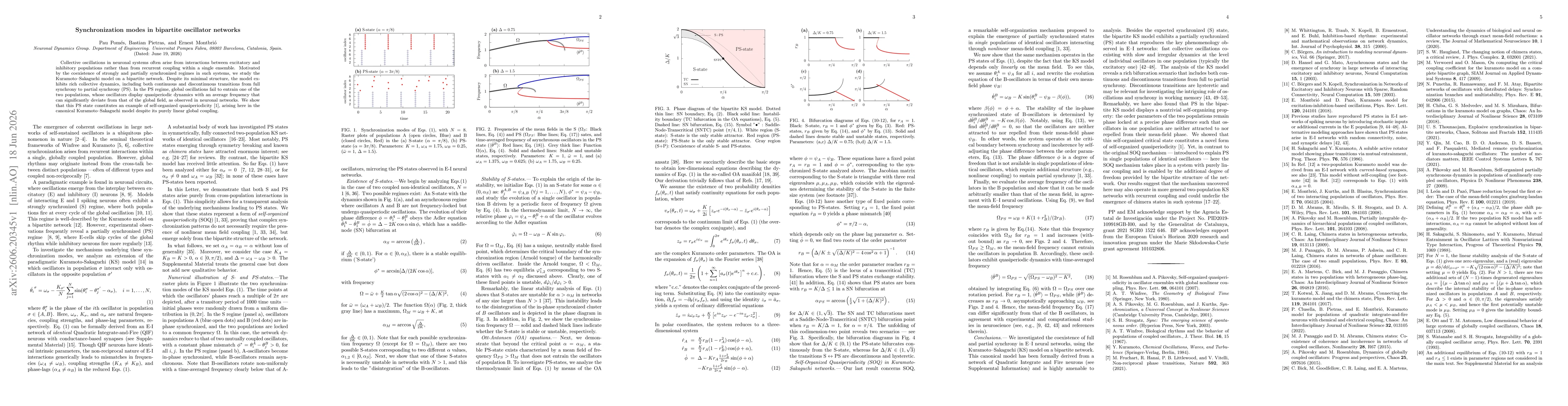 Thumbnail for Synchronization modes in bipartite oscillator networks