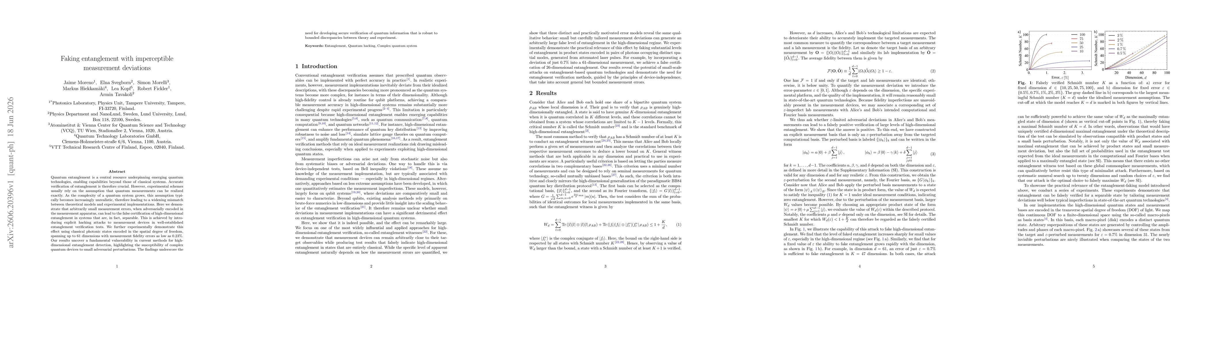 Thumbnail for Faking entanglement with imperceptible measurement deviations
