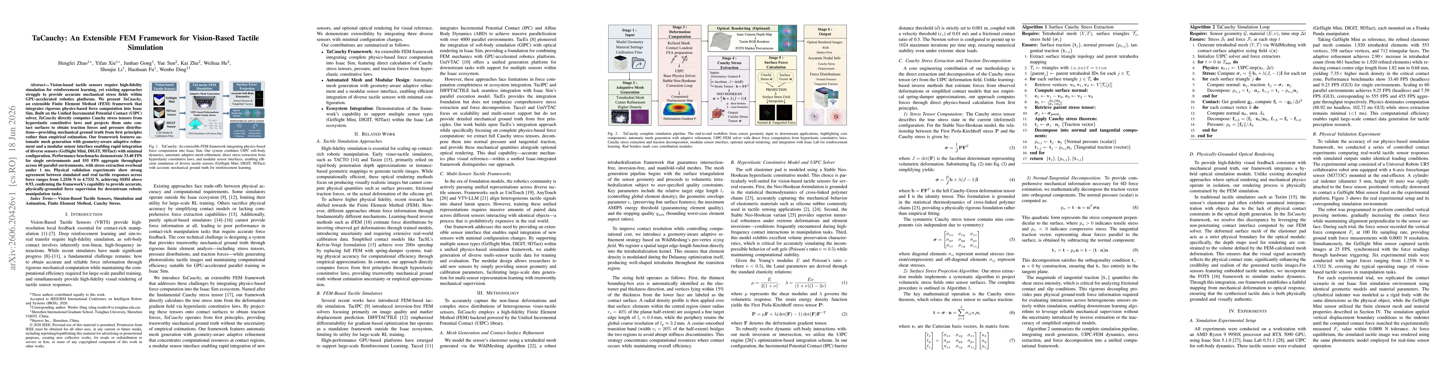 Thumbnail for TaCauchy: An Extensible FEM Framework for Vision-Based Tactile Simulation